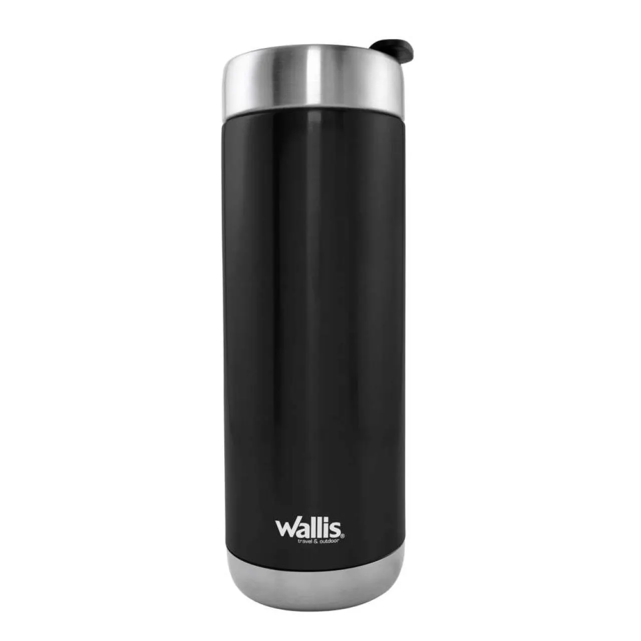 Termo acero inox, 600 ml, negro metálico