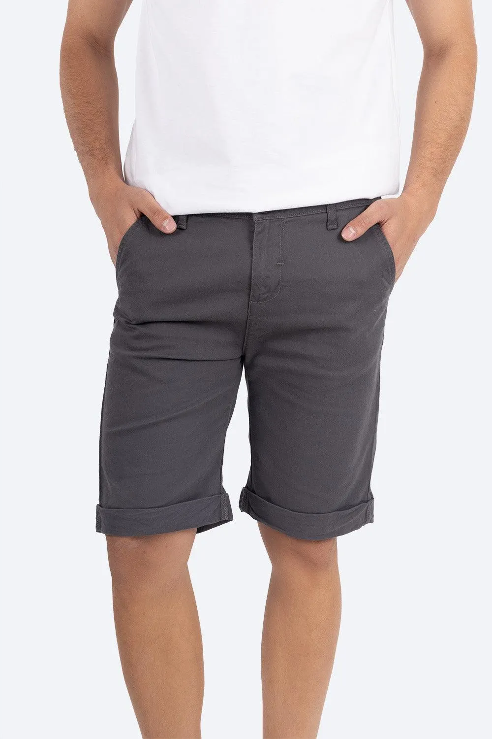 Short con bolsillos gris