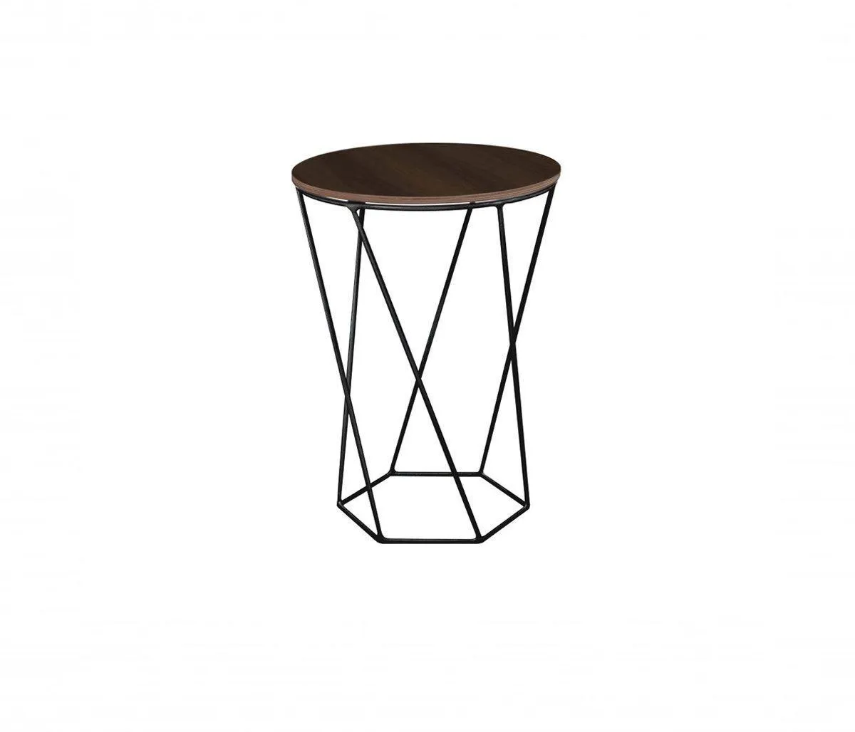 Mesa Hexa alta nogal - Negro