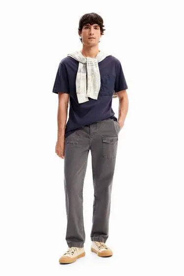 Camiseta lisa bolsillo