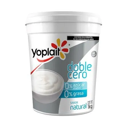 Yoghurt Batido Yoplait Doble Cero Natural 1 kg