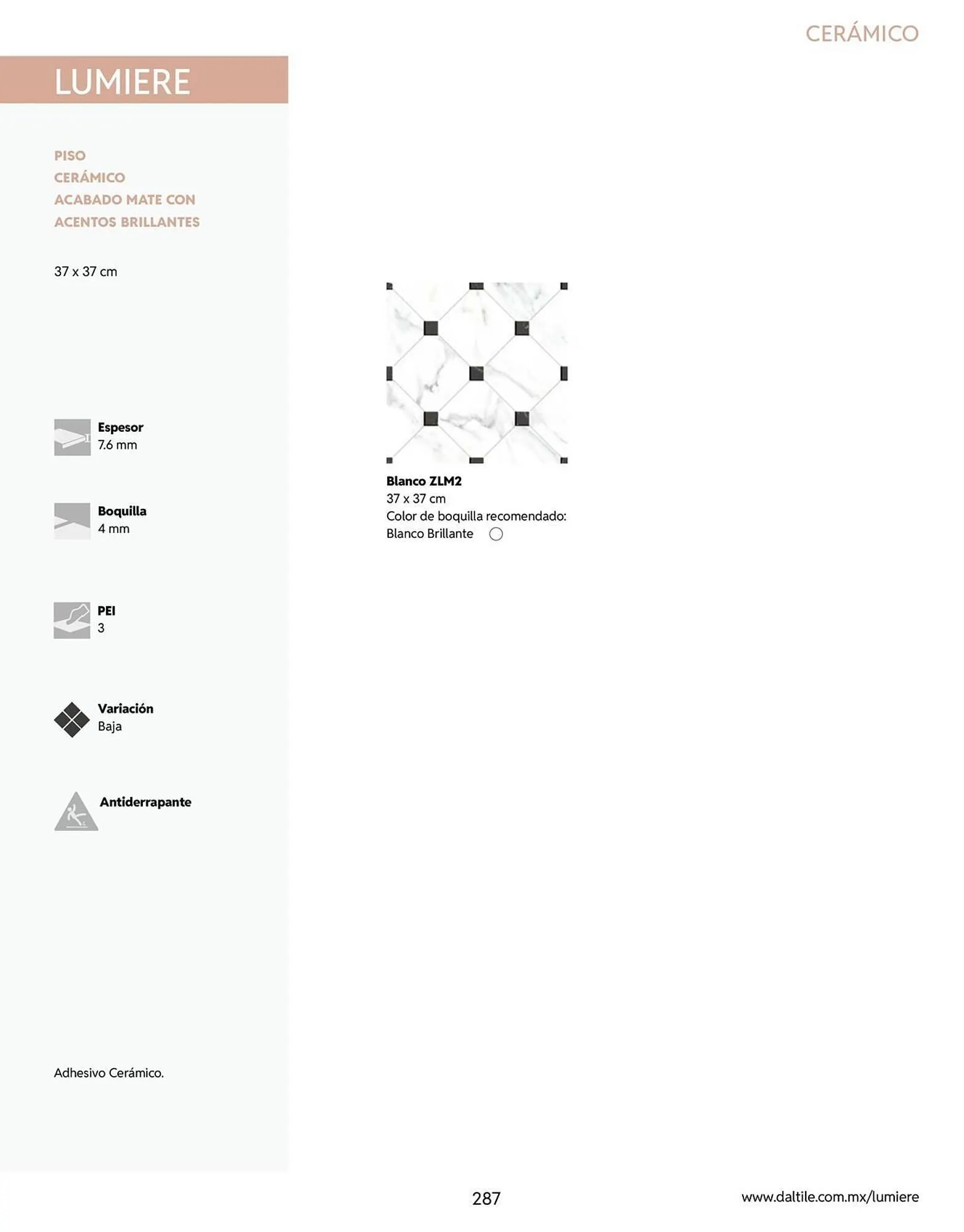 Catálogo de Catálogo Daltile 13 de enero al 31 de diciembre 2026 - Pagina 287