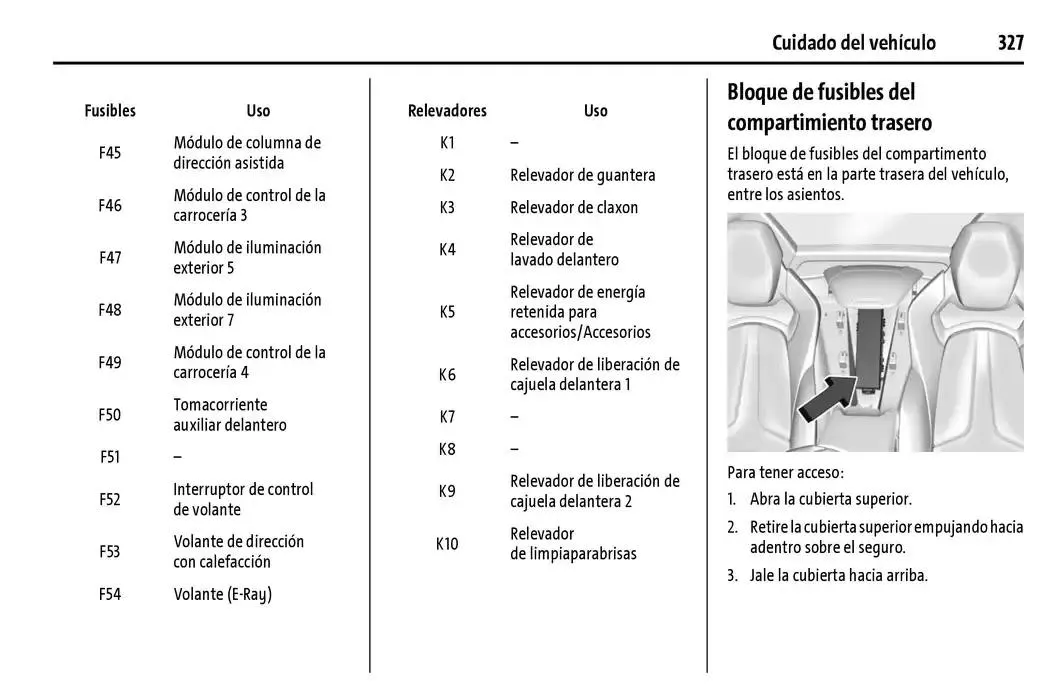 Catálogo de Chevrolet Corvette Stingray Manual del propietario 22 de enero al 31 de diciembre 2025 - Pagina 328