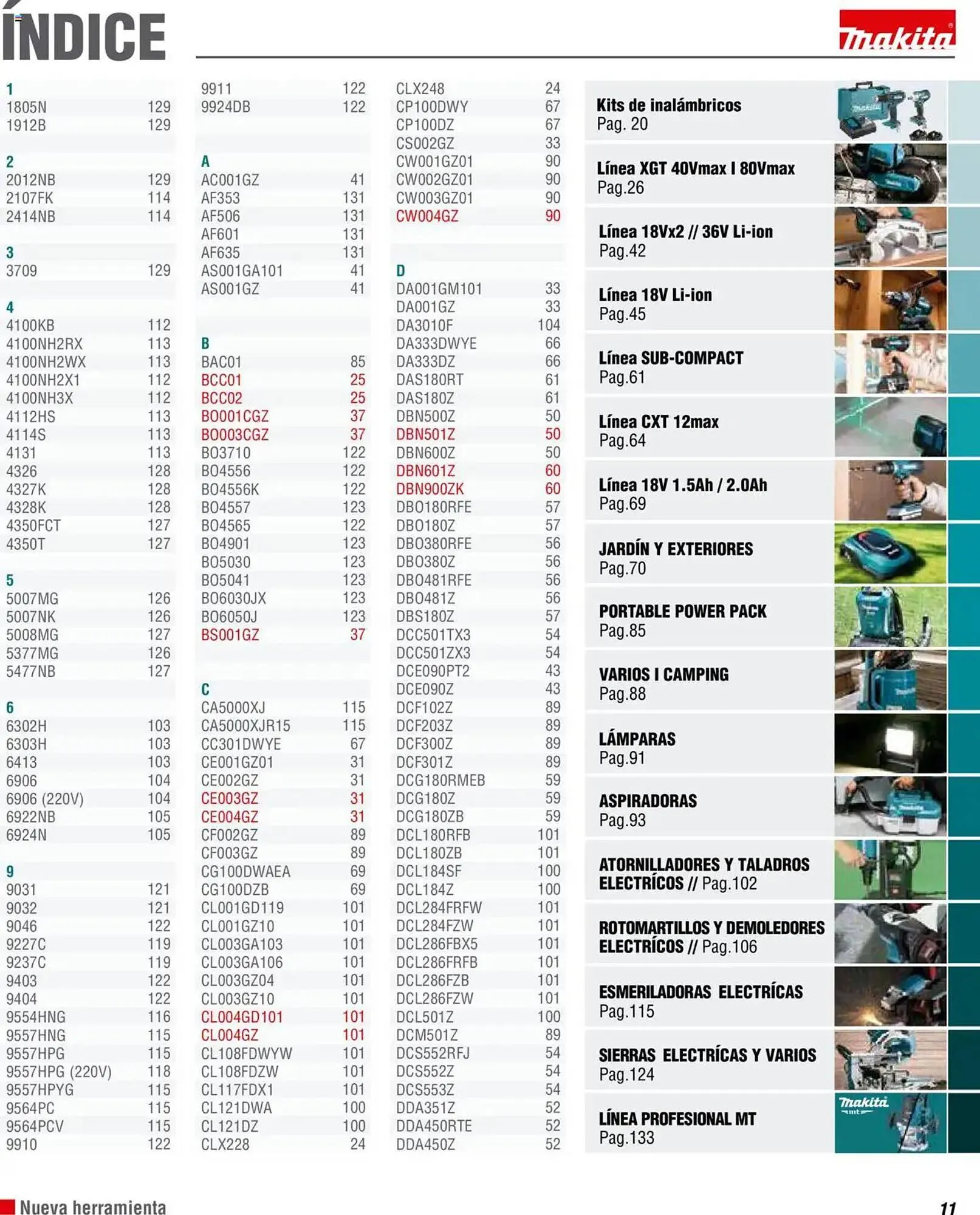 Catálogo de Catálogo Makita 4 de septiembre al 1 de julio 2026 - Pagina 11