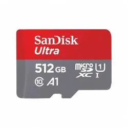 Memoria Flash SanDisk SDSQUAC-512G, 512GB MicroSDXC UHS-I Clase 10, con Adaptador ―