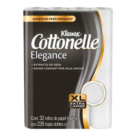 Papel Higienico Cottonelle Elegance 32 Rollos 228 Hojas