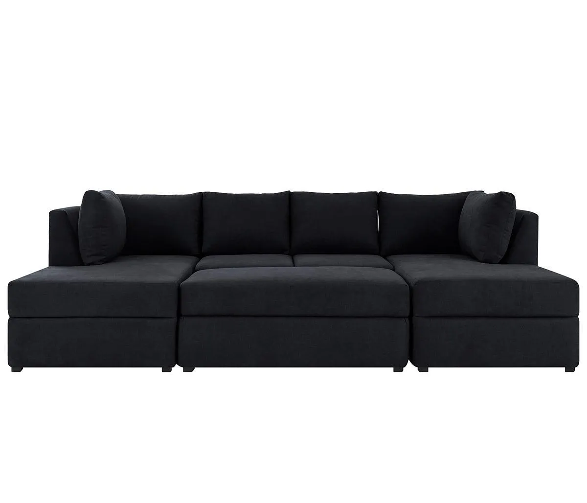 Set sofá cama Amil - Negro