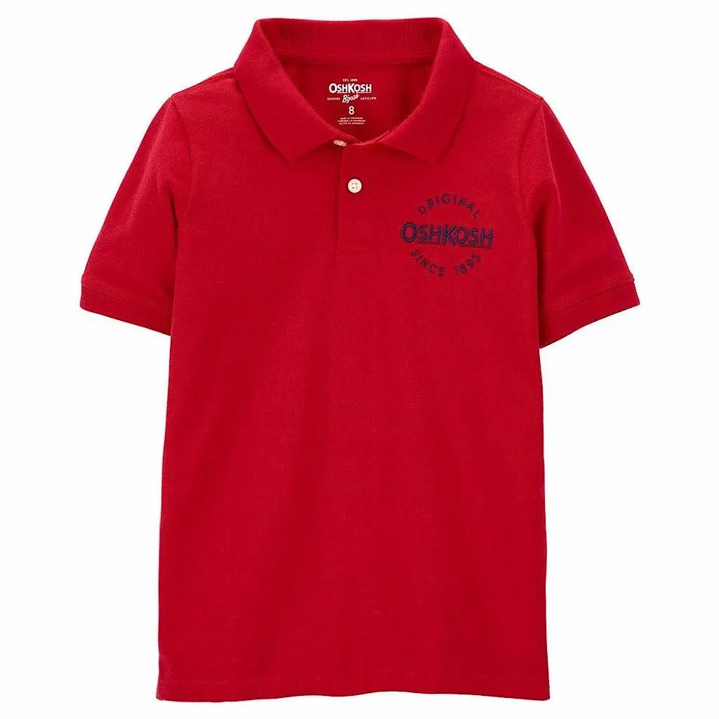 Playera Oshkosh roja tipo polo unisex