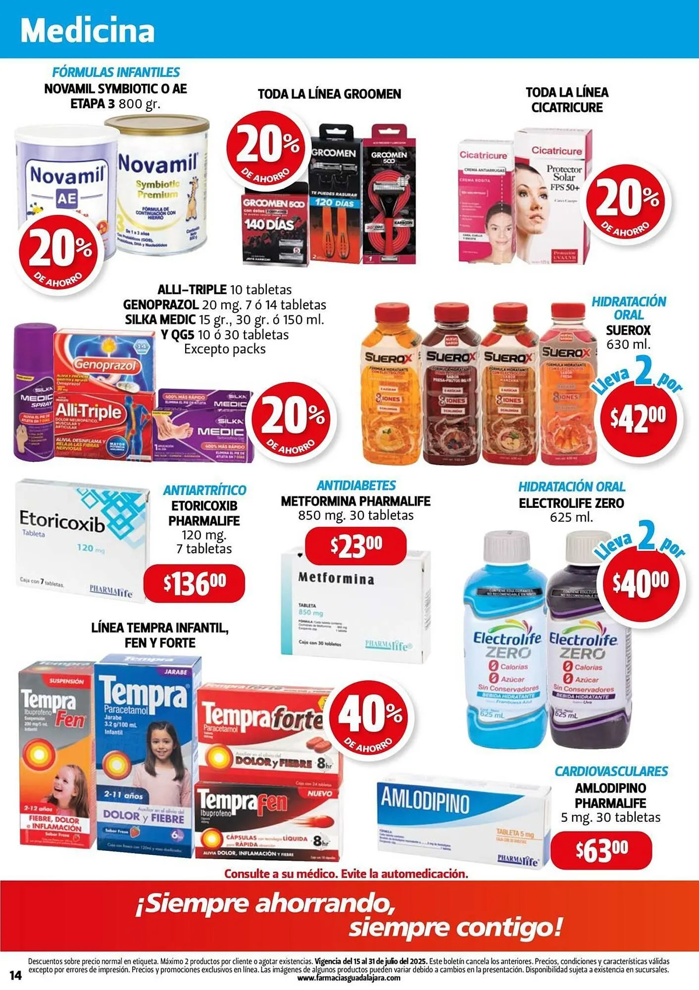 Catálogo de Catálogo Farmacias Guadalajara 15 de julio al 31 de julio 2025 - Pagina 14