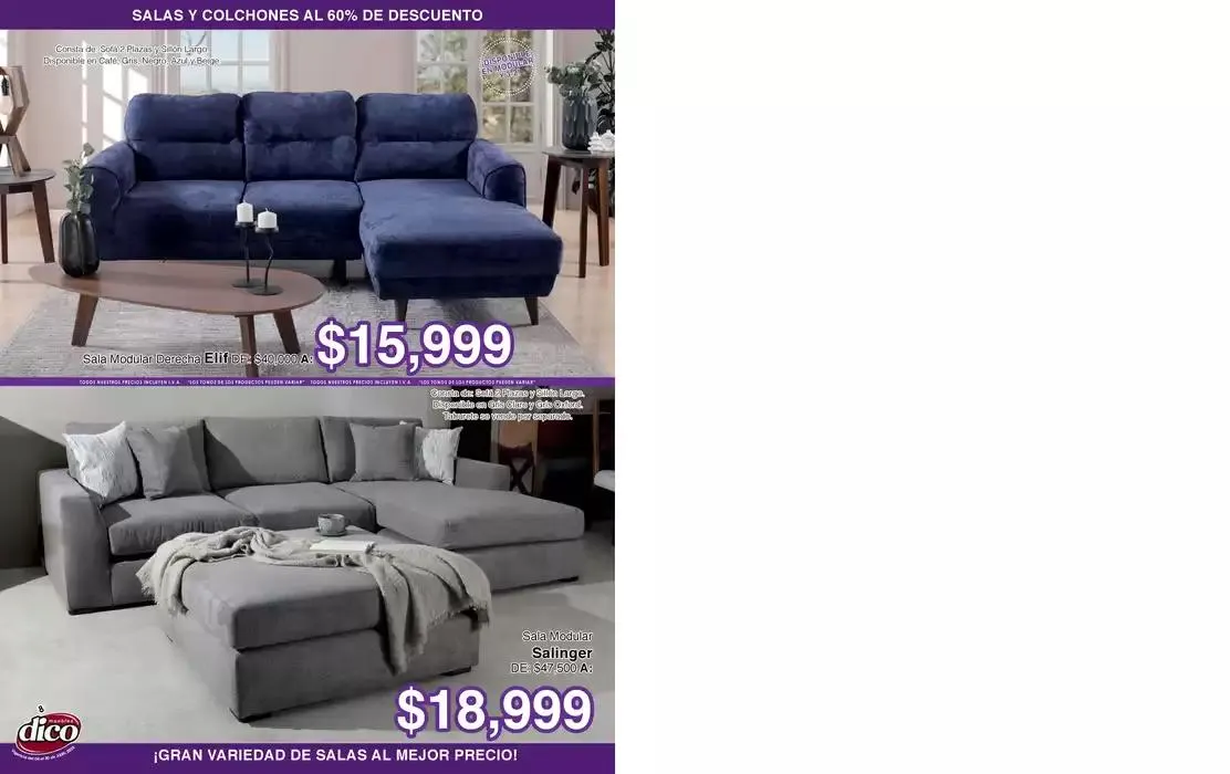 Catálogo de Muebles Dico Salas Y Colchones Al 60 Centro 2025 4 de abril al 30 de abril 2025 - Pagina 8