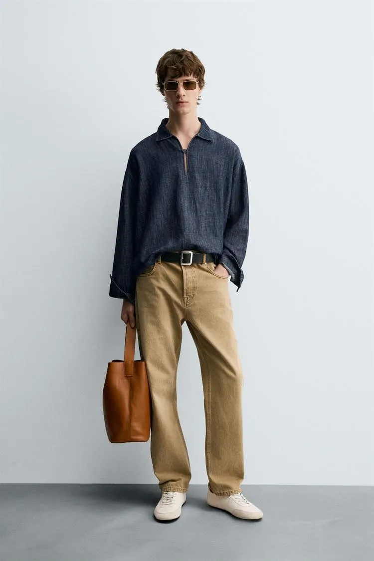 CAMISA MEZCLILLA ALGODÓN - LINO