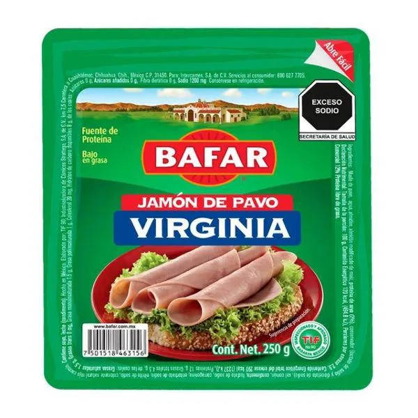 Jamón Bafar virginia 250 g