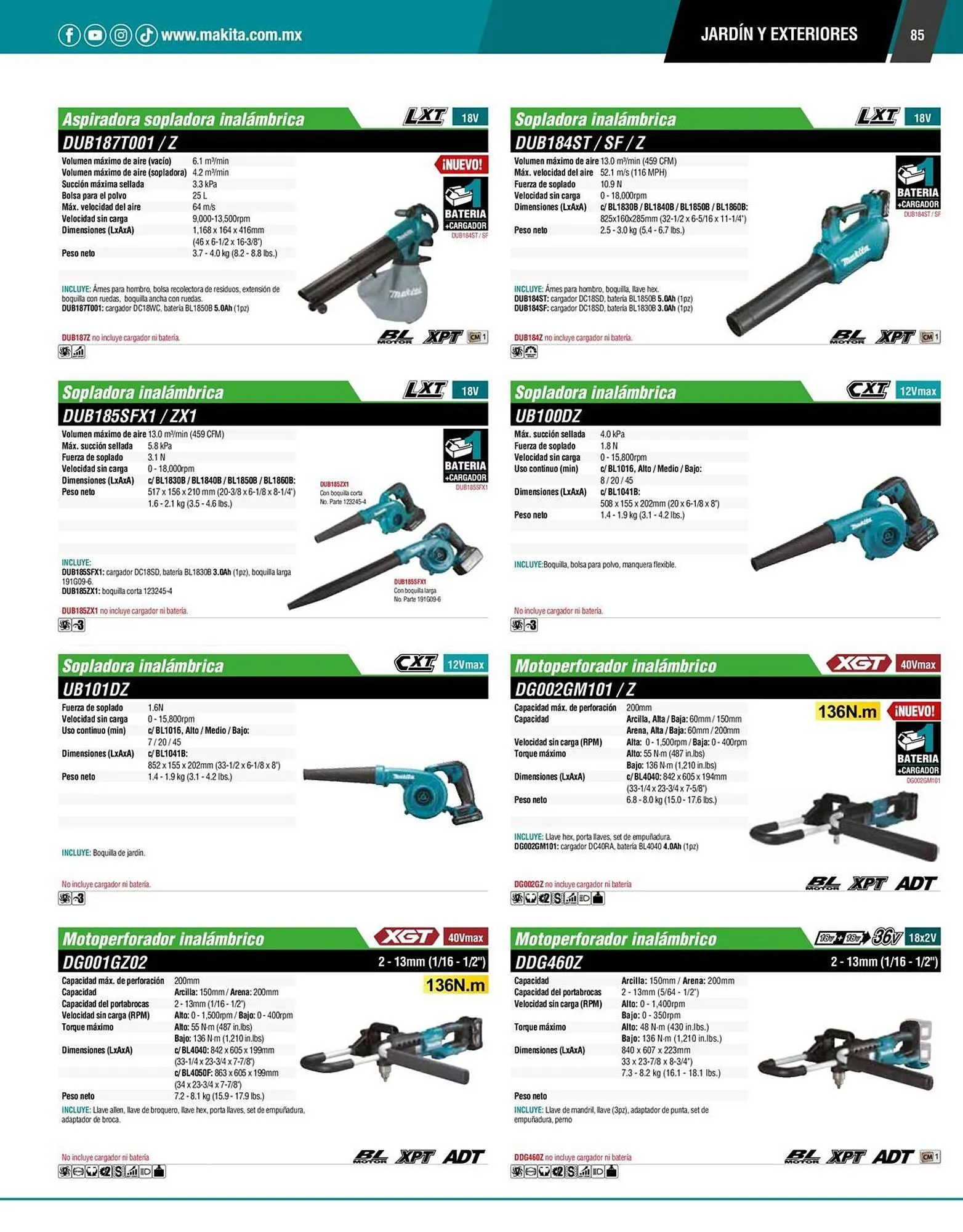 Catálogo de Catálogo Makita 12 de enero al 31 de diciembre 2026 - Pagina 85