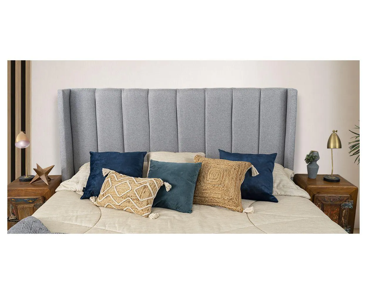 Cabecera King Size Merea Plata