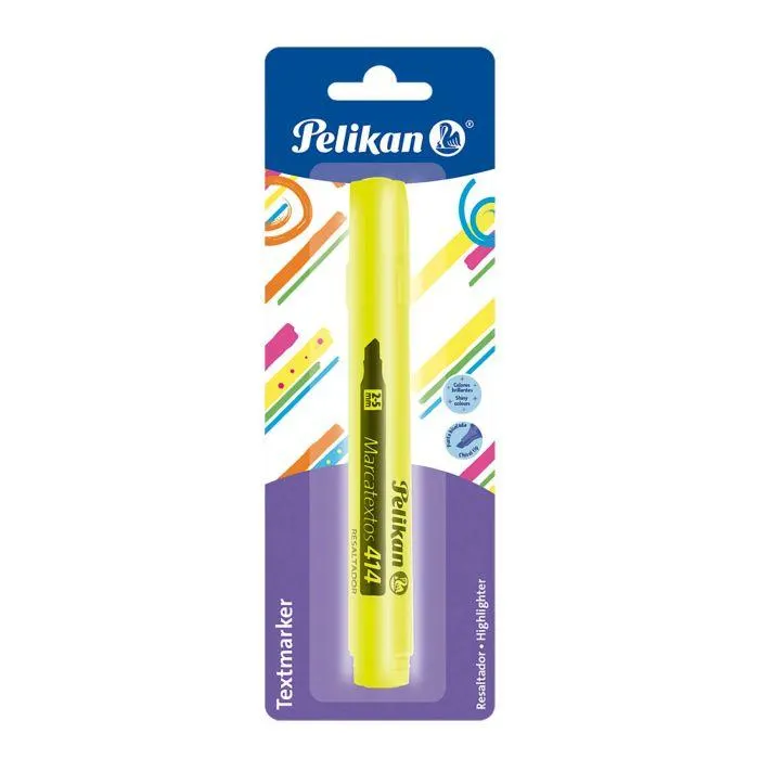 Marcatextos Pelikan 414 Bl/1 Amarillo, Punta Cincel