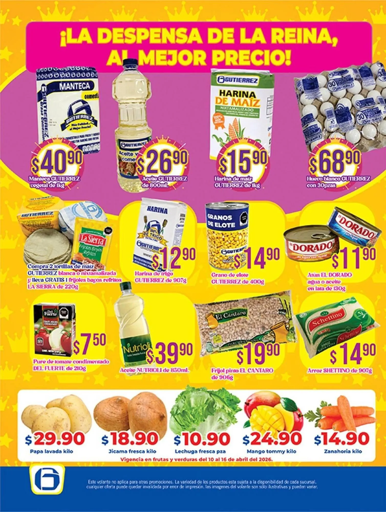 Catálogo de Folleto Super Gutiérrez 10 de abril al 16 de abril 2026 - Pagina 1