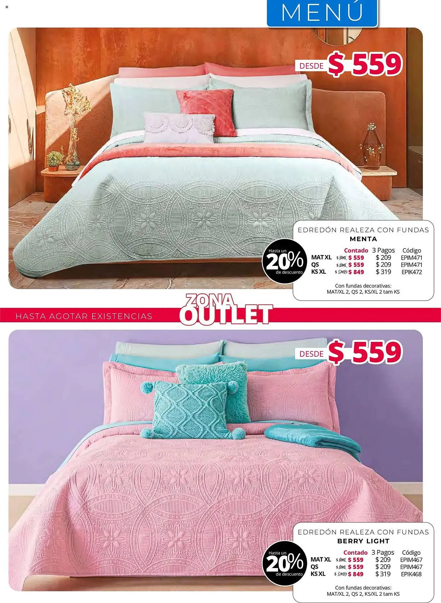 Catálogo de Catálogo Colchas Concord 1 de mayo al 1 de agosto 2026 - Pagina 217