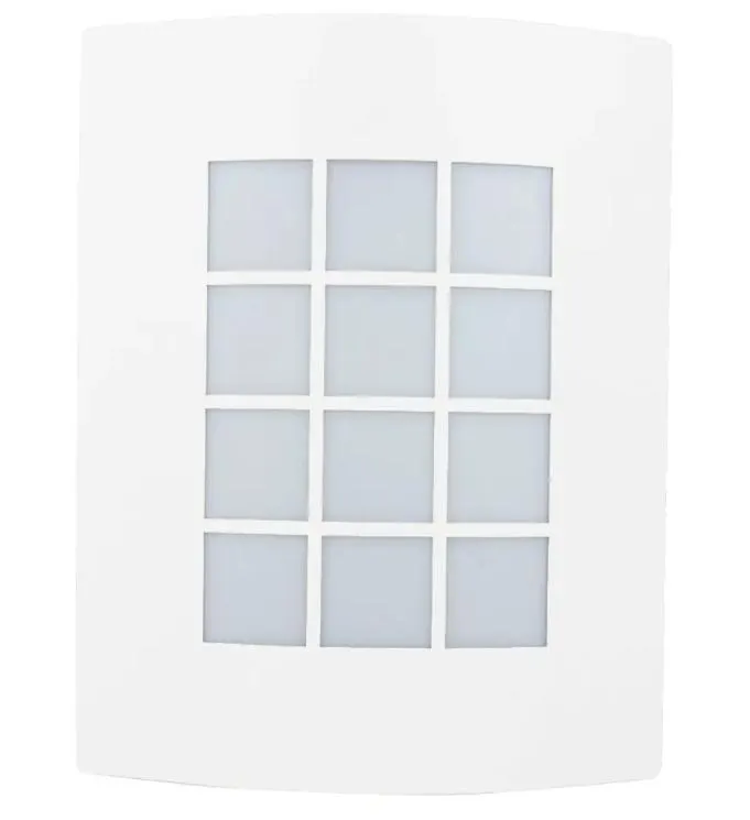 Luminaria arbotante decorativa acabado blanco cuadricula base e27 sin foco