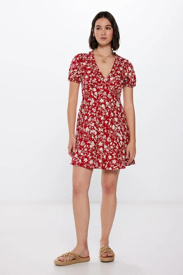 Vestido corto estampado