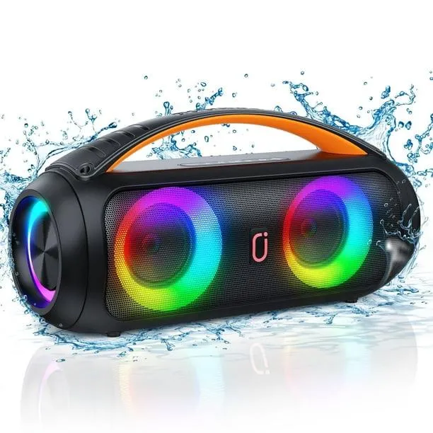Altavoz Bluetooth a prueba de agua JYX con luces RGB portátil para exteriores