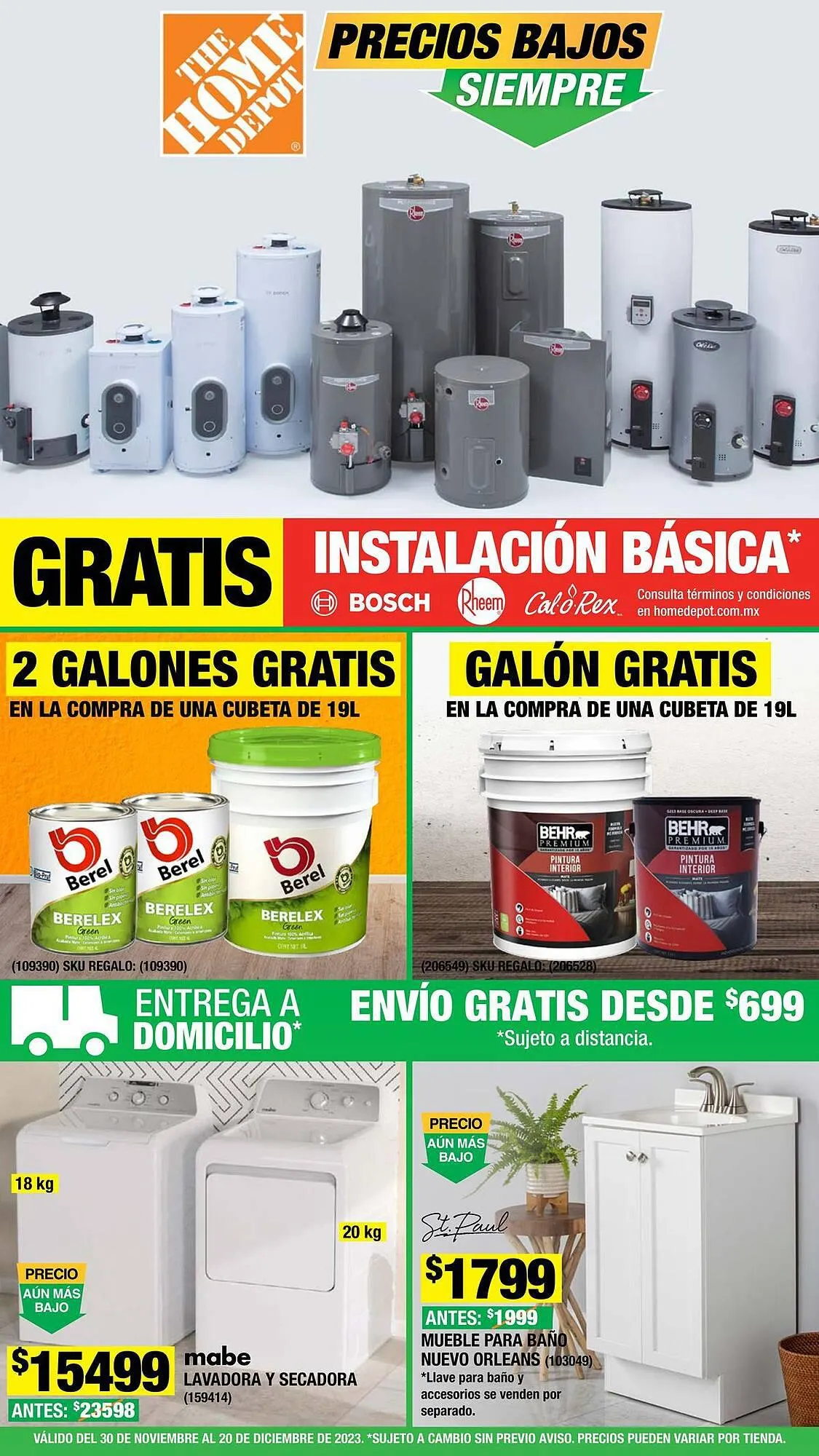 Catálogo de Catálogo The Home Depot 30 de noviembre al 20 de diciembre 2023 - Pagina 1