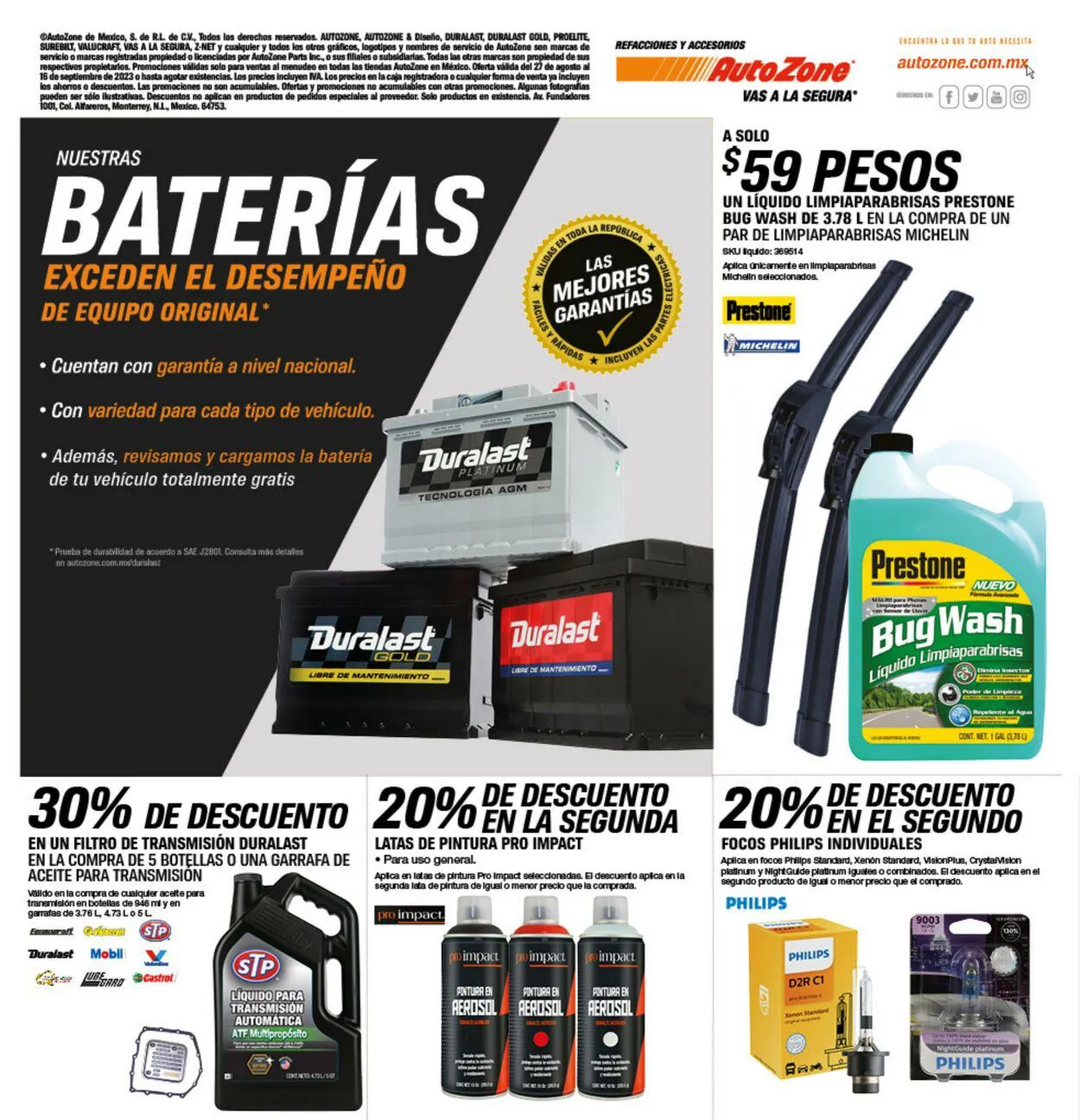 Catálogo de AutoZone 27 de agosto al 16 de septiembre 2023 - Pagina 5