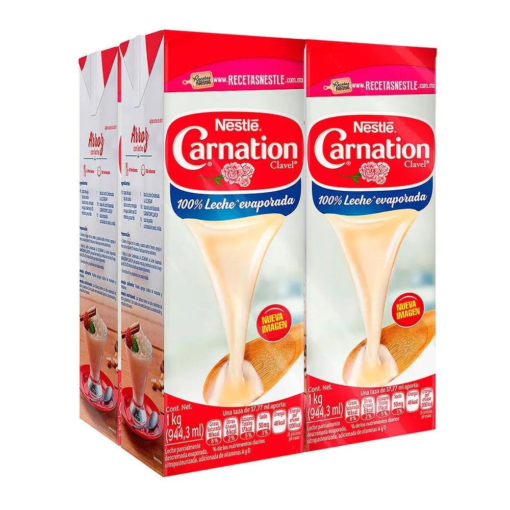 Leche Evaporada Carnation 4 / 1 L