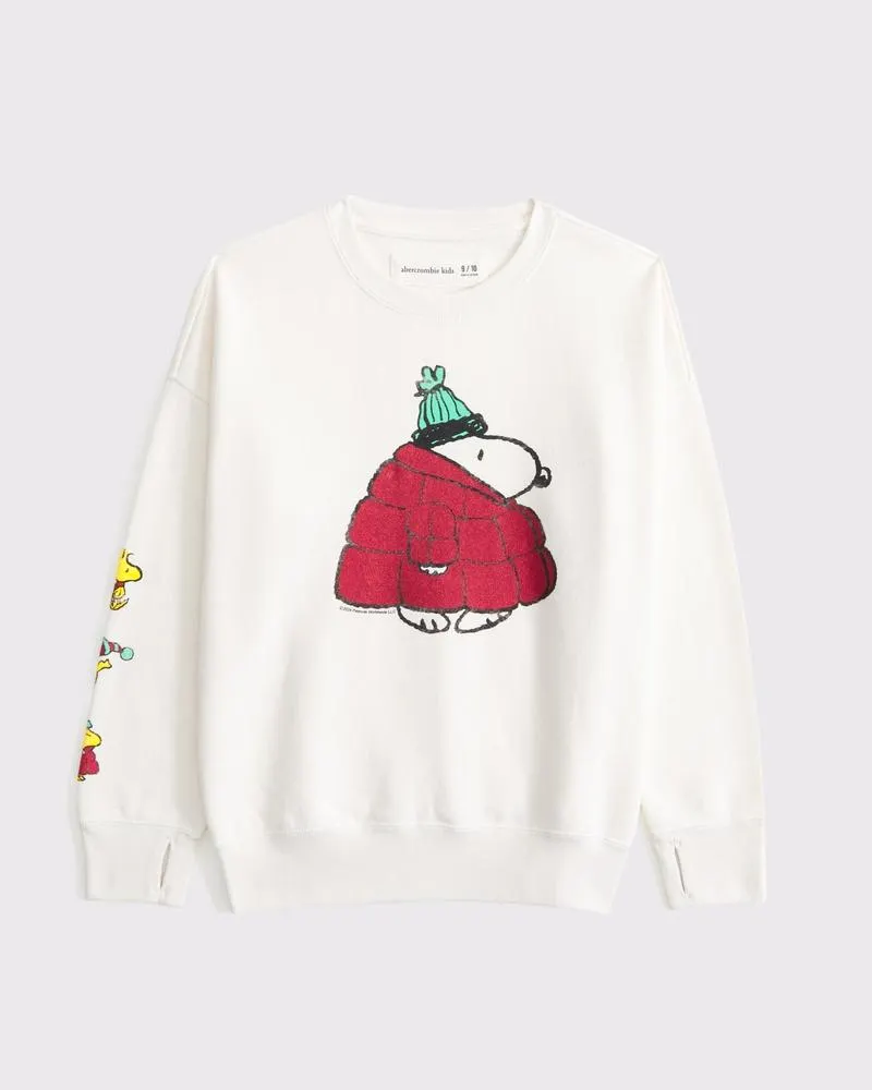 legging-friendly snoopy graphic crew sweatshirt
