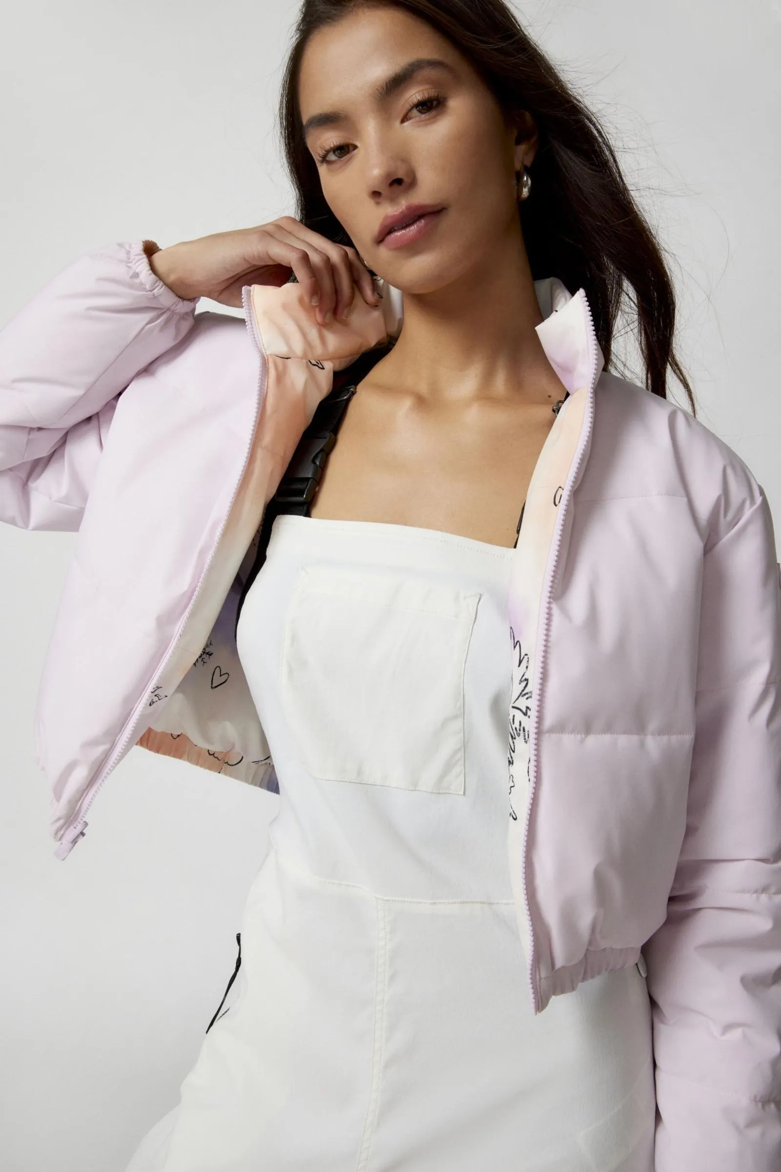 Roxy X Chloe Kim Reversible Cropped Puffer Jacket