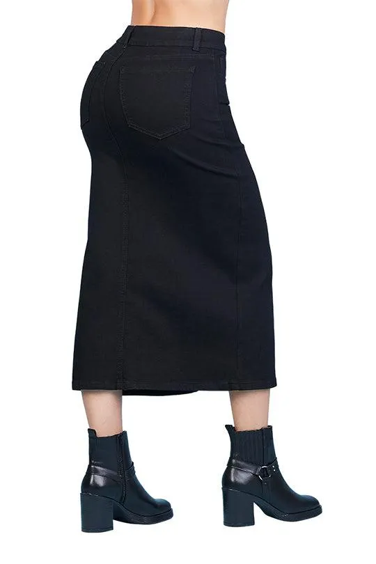 FALDA DE MEZCLILLA NEGRO 17229