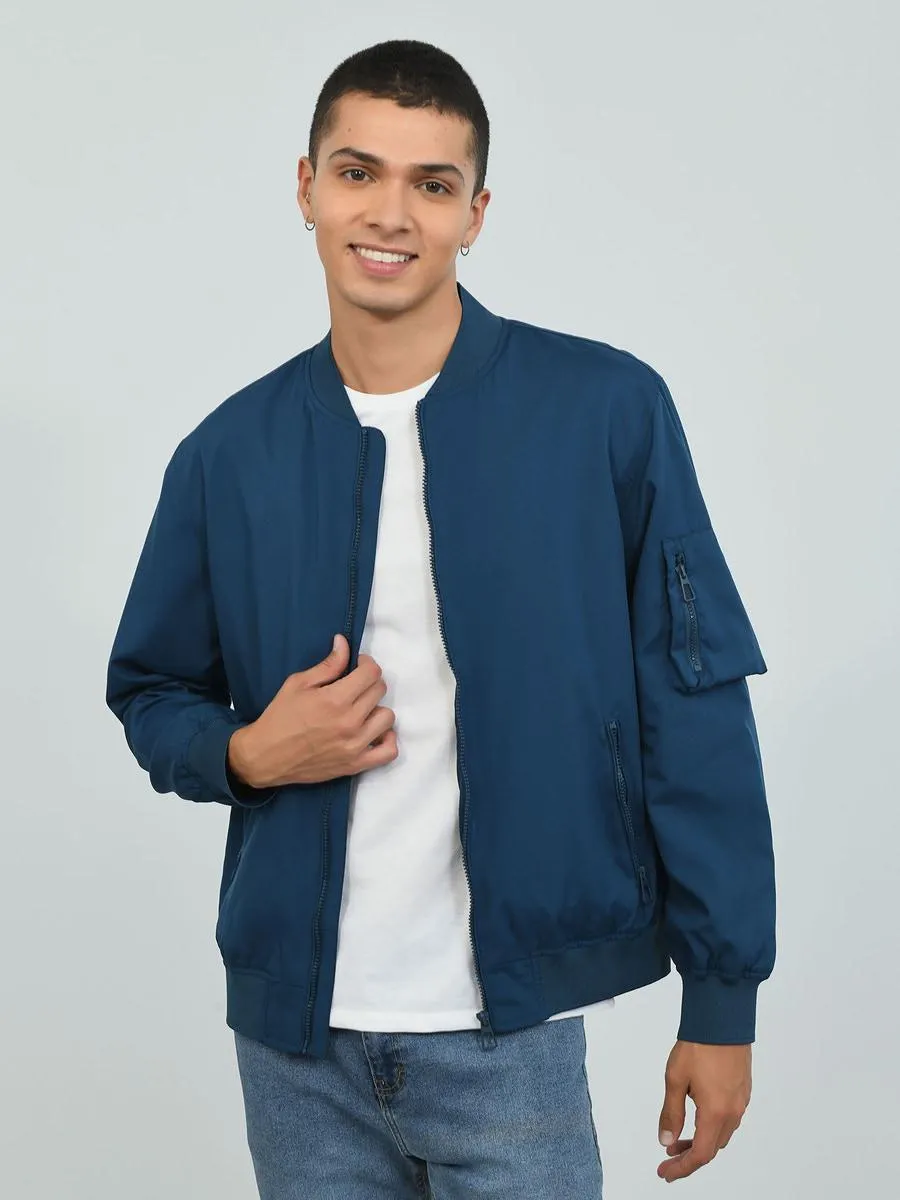 Chamarra Bomber Azul
