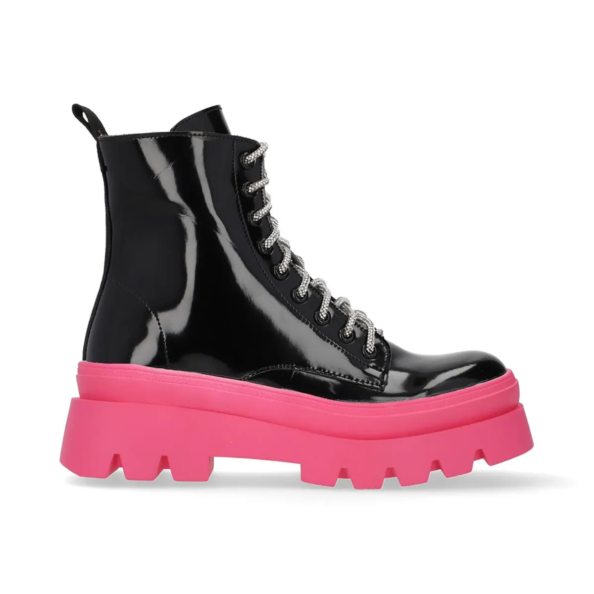 BOTÍN OZONO PARA MUJER ESTILO 648501 NEGRO - ROSA