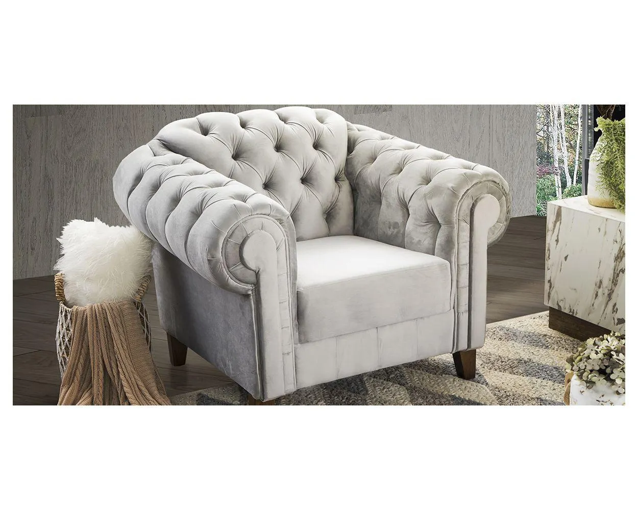 Sillón Alessandra Plata