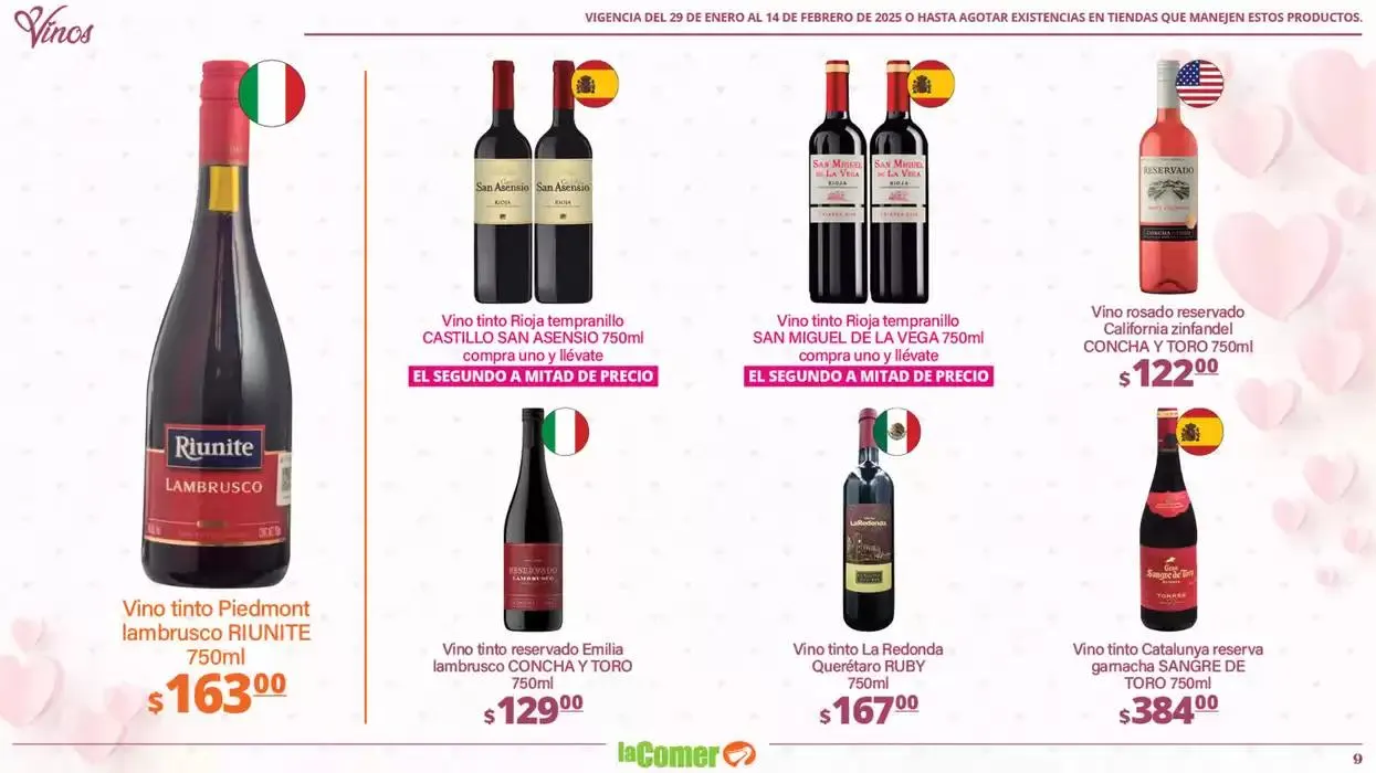 Catálogo de La Comer especial San Valentín 29 de enero al 14 de febrero 2025 - Pagina 9