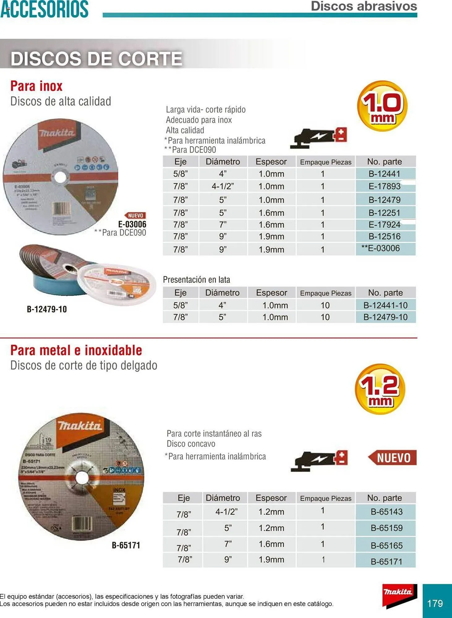 Catálogo de Catálogo Makita 8 de julio al 31 de diciembre 2025 - Pagina 179
