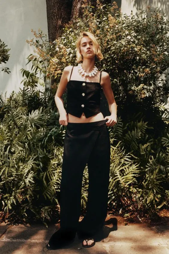 TOP TIRANTES CON LINO