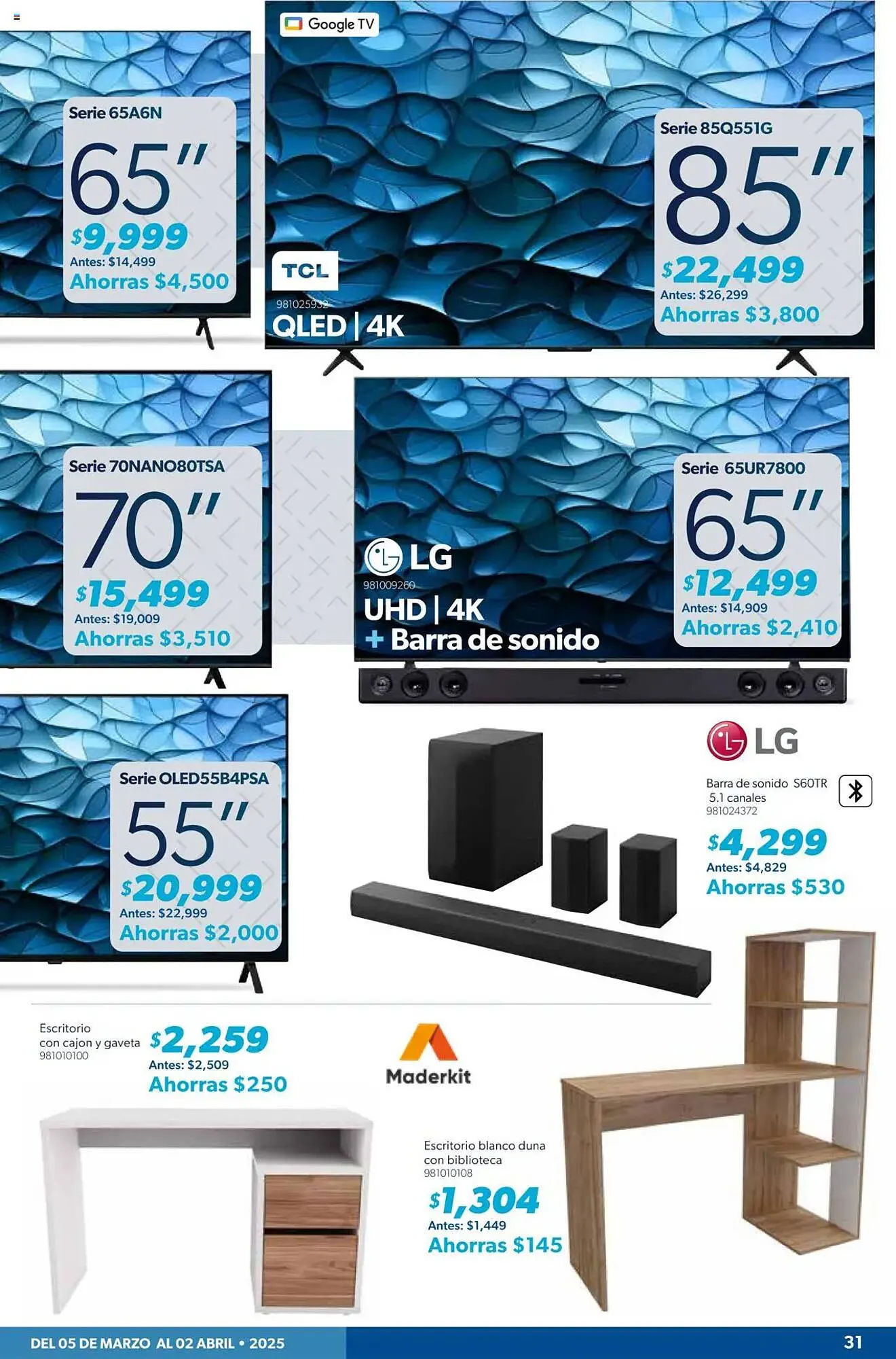 Catálogo de Catálogo Sam's Club 5 de marzo al 2 de abril 2025 - Pagina 31