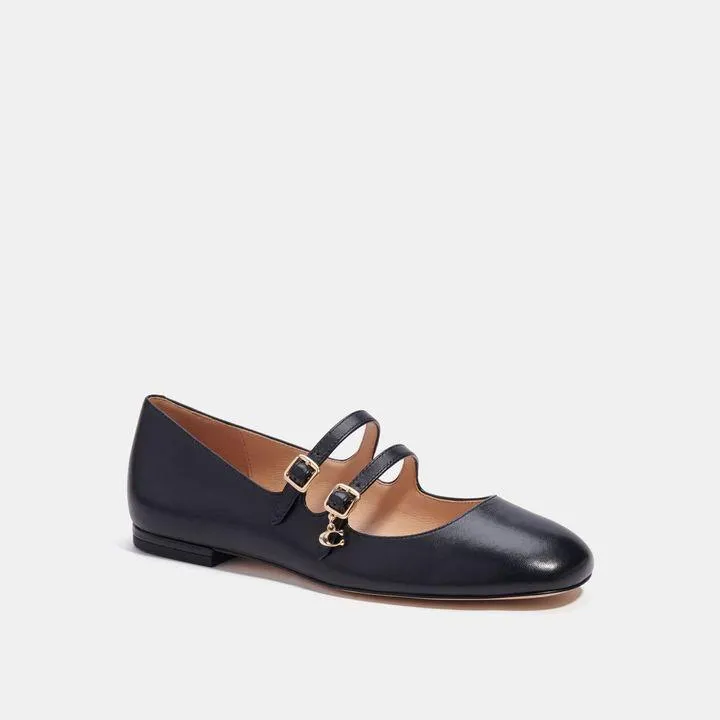 Flats Whitley Mary Jane Piel Negro Mujer