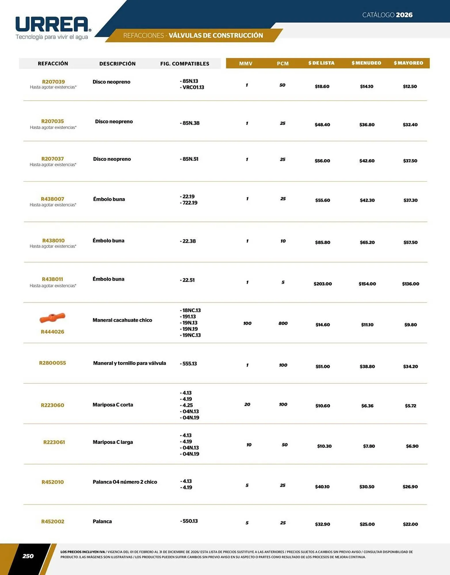 Catálogo de Catálogo Urrea 24 de abril al 31 de diciembre 2026 - Pagina 252