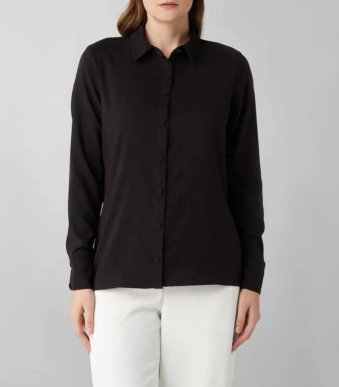 Camisa lisa manga larga Mujer