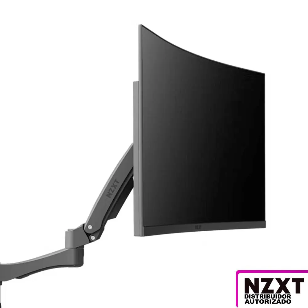 Monitor Curvo Profesional 32 NZXT CANVAS 32Q / HDMI x2 / USB 3.0 x2 USB-C x1 / DP / QHD / HDR 10 / AMD FreeSync Premium y G-Sync Compatible / 165Hz / 1ms + Soporte de Brazo para Monitor NZXT MONITOR ARM SINGLE / MN-VMSM0-B1 DDESCUENTOS