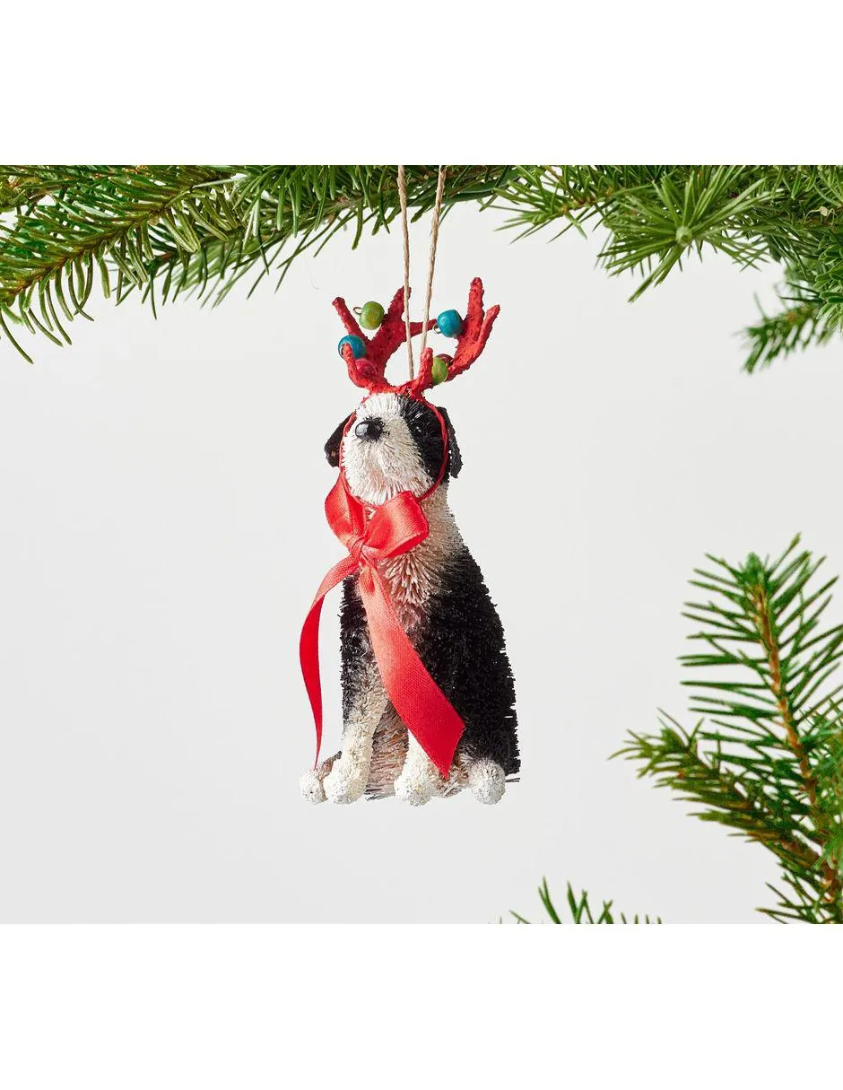 Ornamento navideño perro Bottlebrush