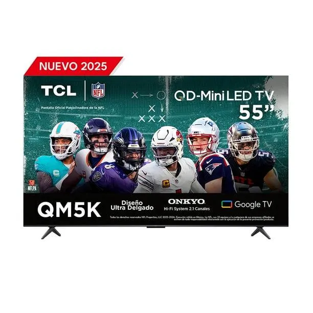 TV TCL Pantalla 55 Pulgadas QD-Mini Led Smart Google TV 55QM5K