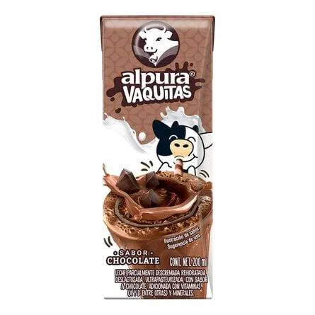 Leche saborizada Alpura Vaquitas sabor chocolate 200 ml