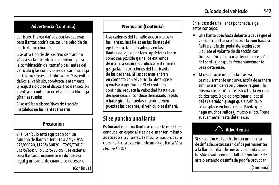 Catálogo de Cheyenne 2025 Manual del propietario 22 de enero al 31 de diciembre 2025 - Pagina 448