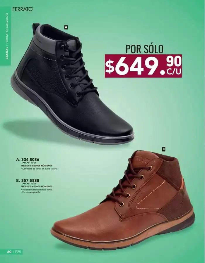 Catálogo de ANDREA | CALZADO CABALLERO 26 de enero al 24 de mayo 2025 - Pagina 60