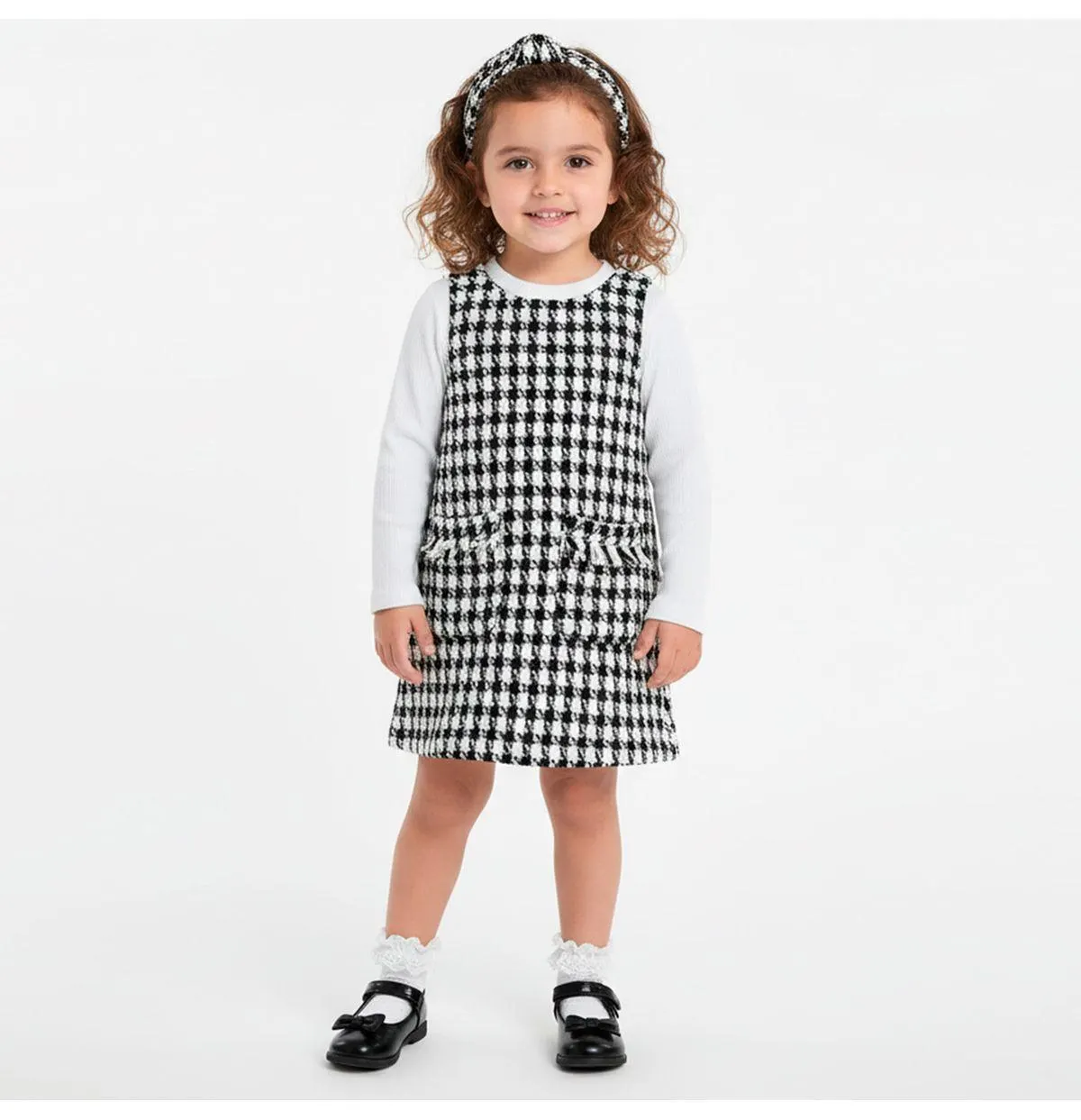 Vestido Nicole Tipo Escocés Con Blusa Para Niñas 012