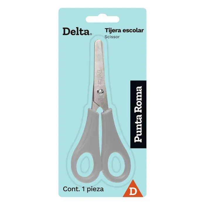 Tijera Escolar Delta D10 Punta Roma 12.7 cm, Mango Plástico
