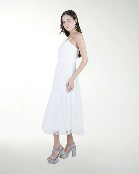 VESTIDO CC BLANCO LARGO MIDI