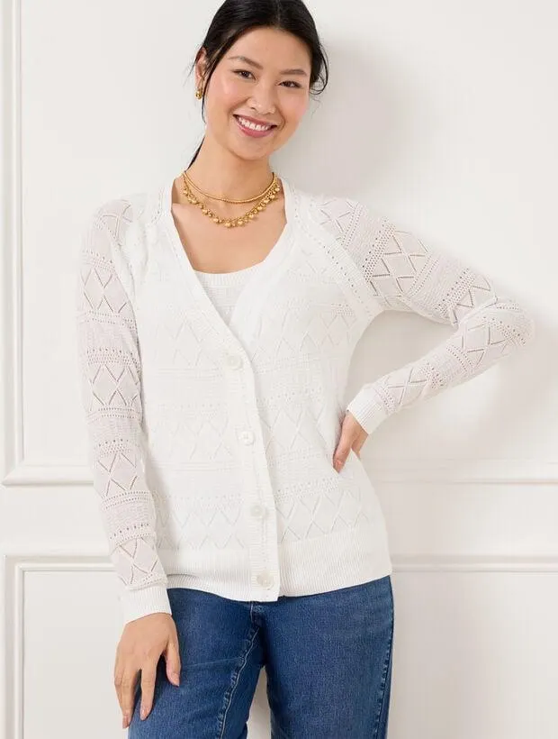 Lace Pointelle Cardigan